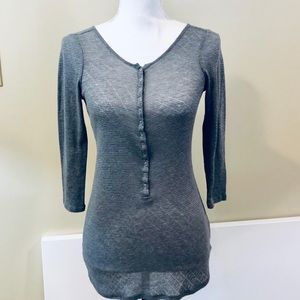 Intimately Free People Silver Gray sleep Henley